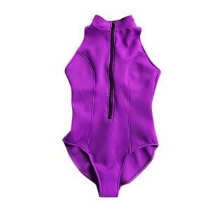 Magicsuit Deep Dive Chantelle Underwire One Piece Swimsuit, Zip, Surf Purple, 10